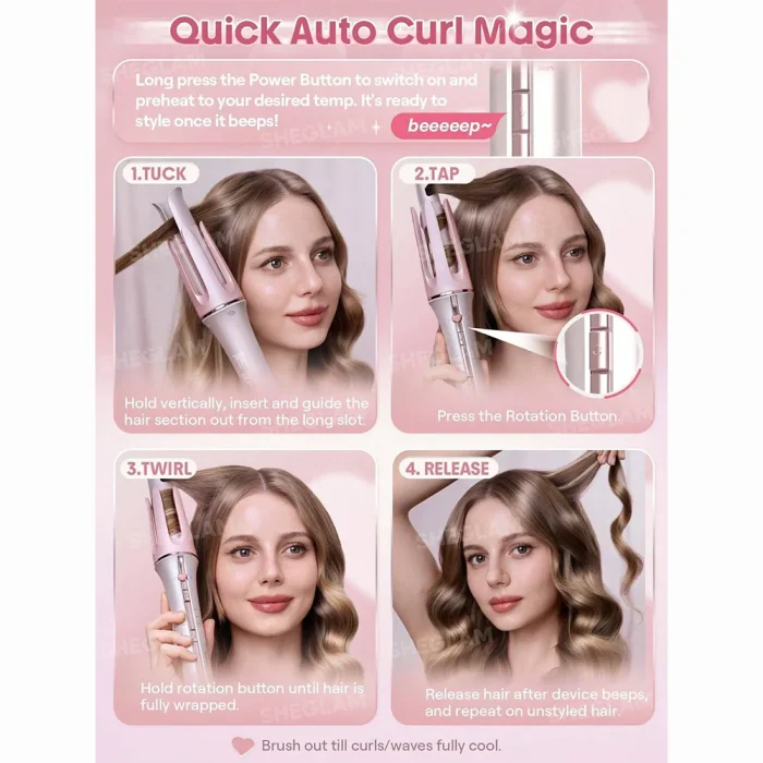 فرکننده کرلی مو شیگلم اصلی مدل One Touch سایز 19-25-32 - Image 4