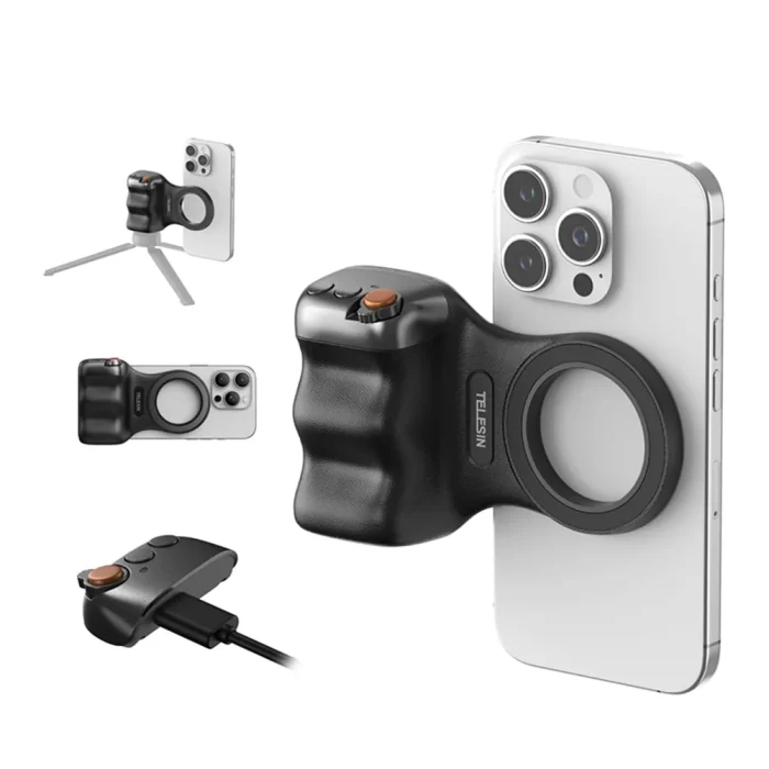 دسته شاتر مغناطیسی TELESIN Fun shot Magnetic Grip2 P1-MP-10 - Image 2
