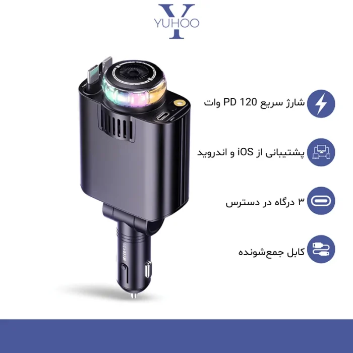 شارژر فندکی خودرو W&O پنج کاره Starlight - Image 10