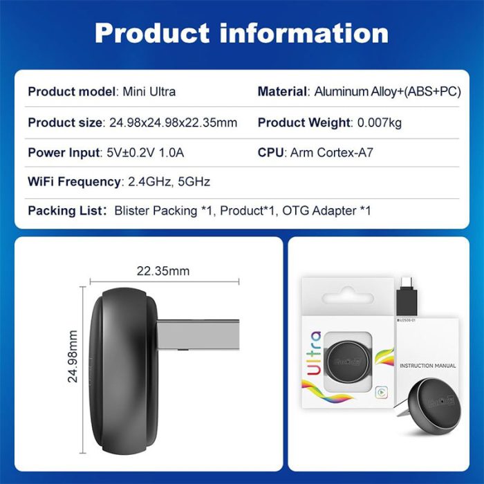 کارپلی و اندروید اتو Carlinkit Mini Ultra 3 - Image 2